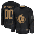 Choea Custom O.Senators Black 2024 Military Appreciation Practice Jerseys