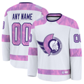 Choea Custom O.Senators White 2024 Hockey Fights Cancer Practice Jerseys