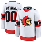 Choea Custom O.Senators White Away Premium Jerseys