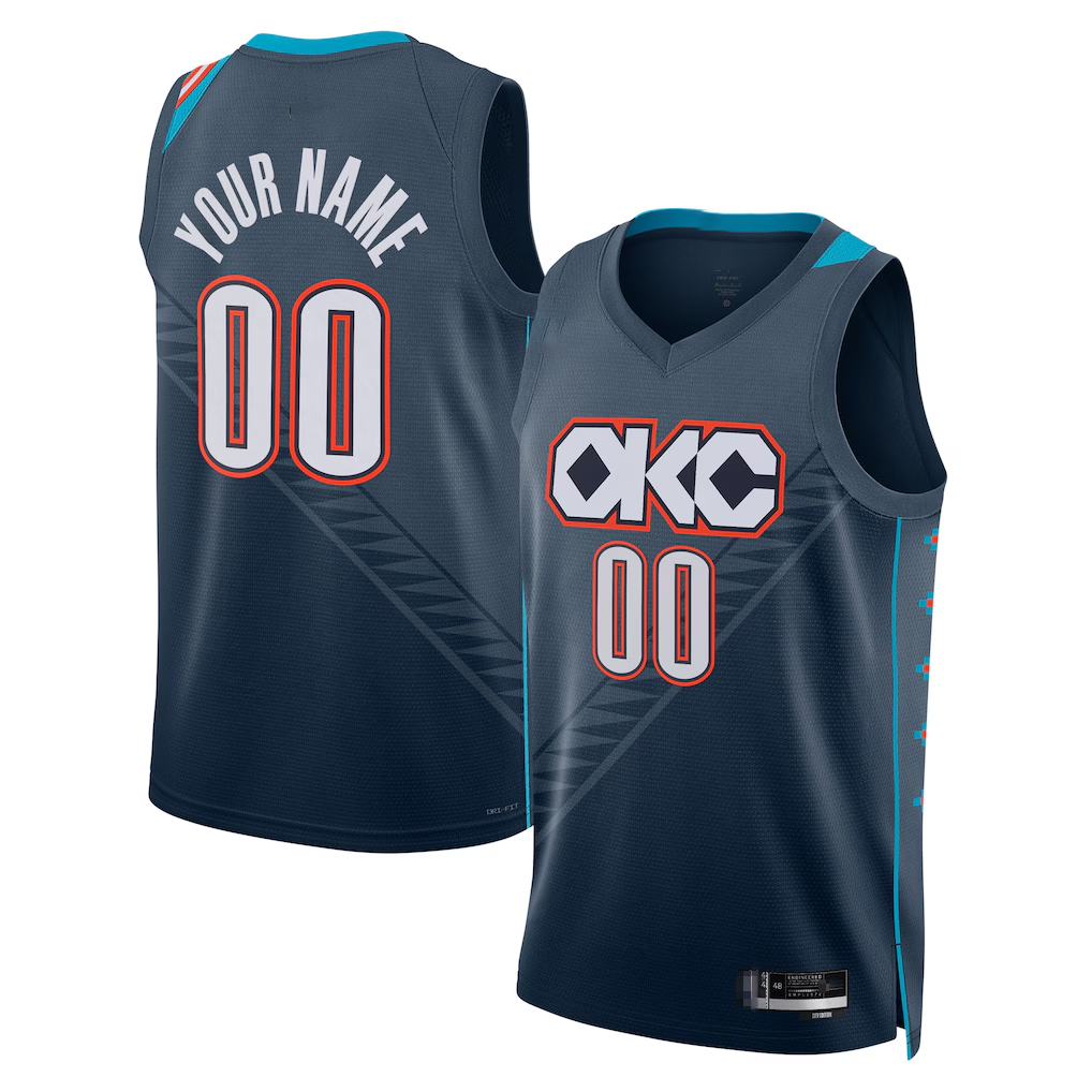 Choea Custom OC.Thunder Blue 2025-2026 City Edition Swingman Stitched Jerseys