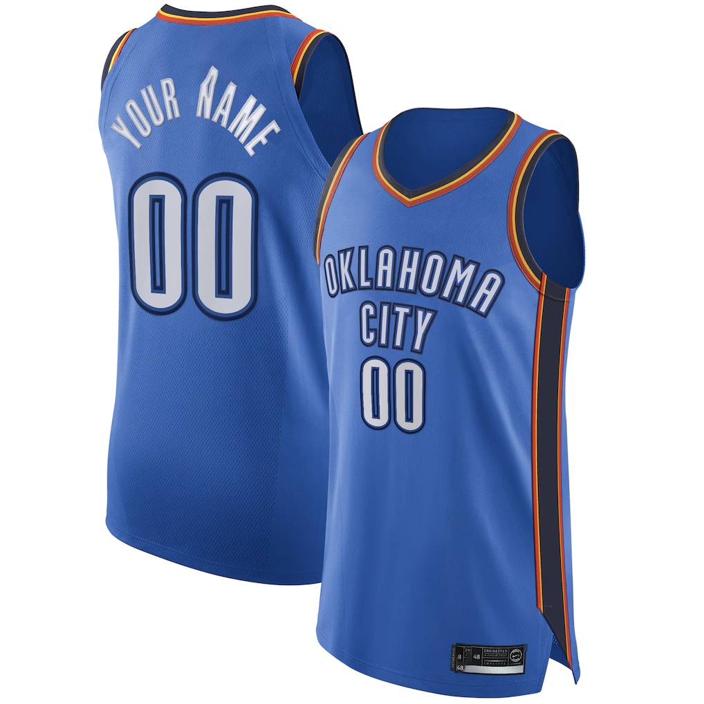 Choea Custom OC.Thunder Blue Authentic Stitched Jerseys - Icon Edition