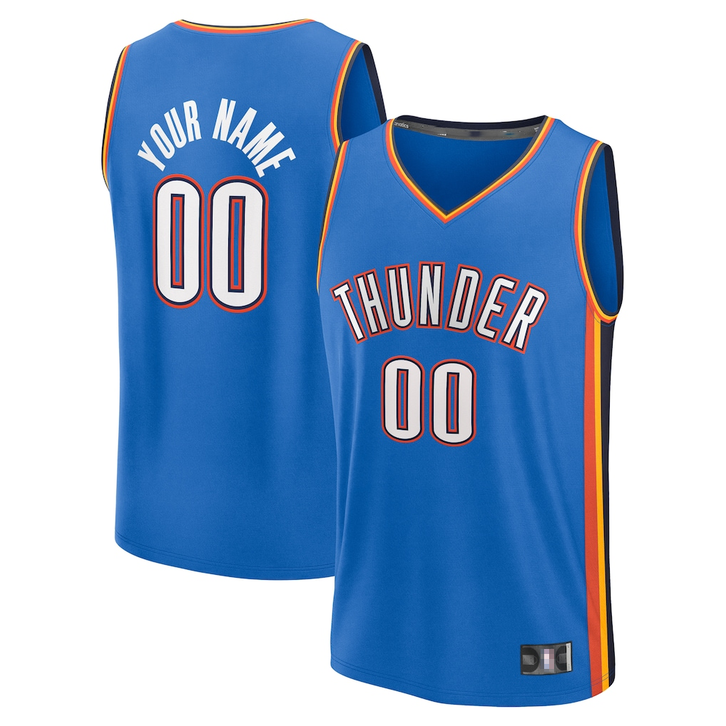 Choea Custom OC.Thunder Blue Fast Break Stitched Jerseys - Icon Edition