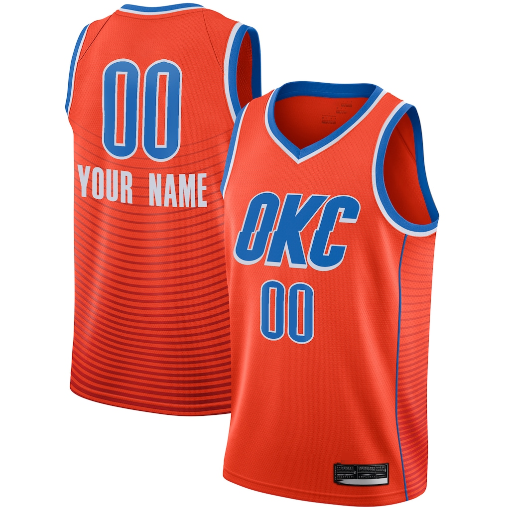 Choea Custom OC.Thunder Orange Swingman Stitched Jerseys- Statement Edition