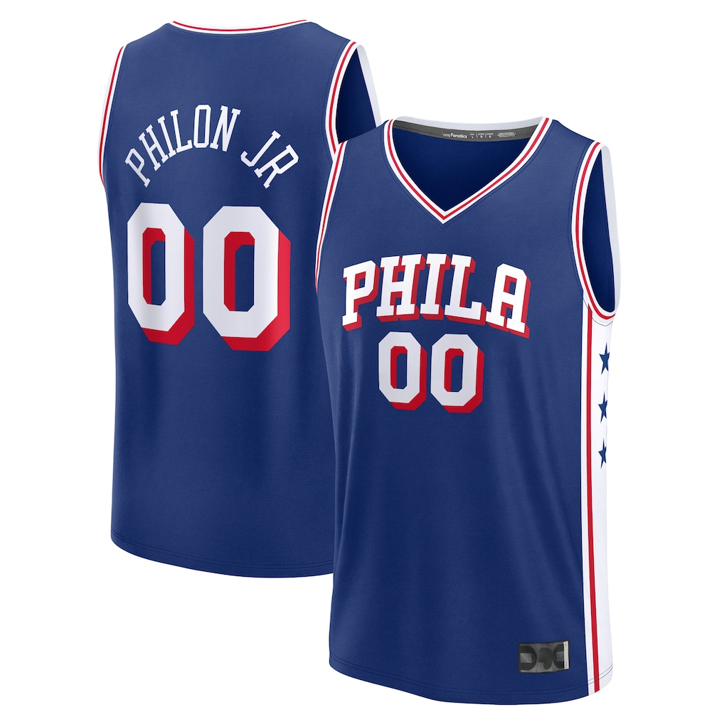 Choea P.76ers #00 Labaron Philon Jr. Royal Swingman Jerseys - Icon Edition