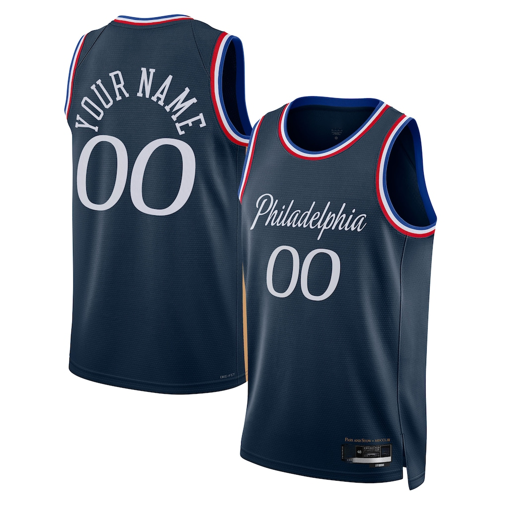 Choea Custom P.76ers Navy 202526 City Edition Swingman Jerseys