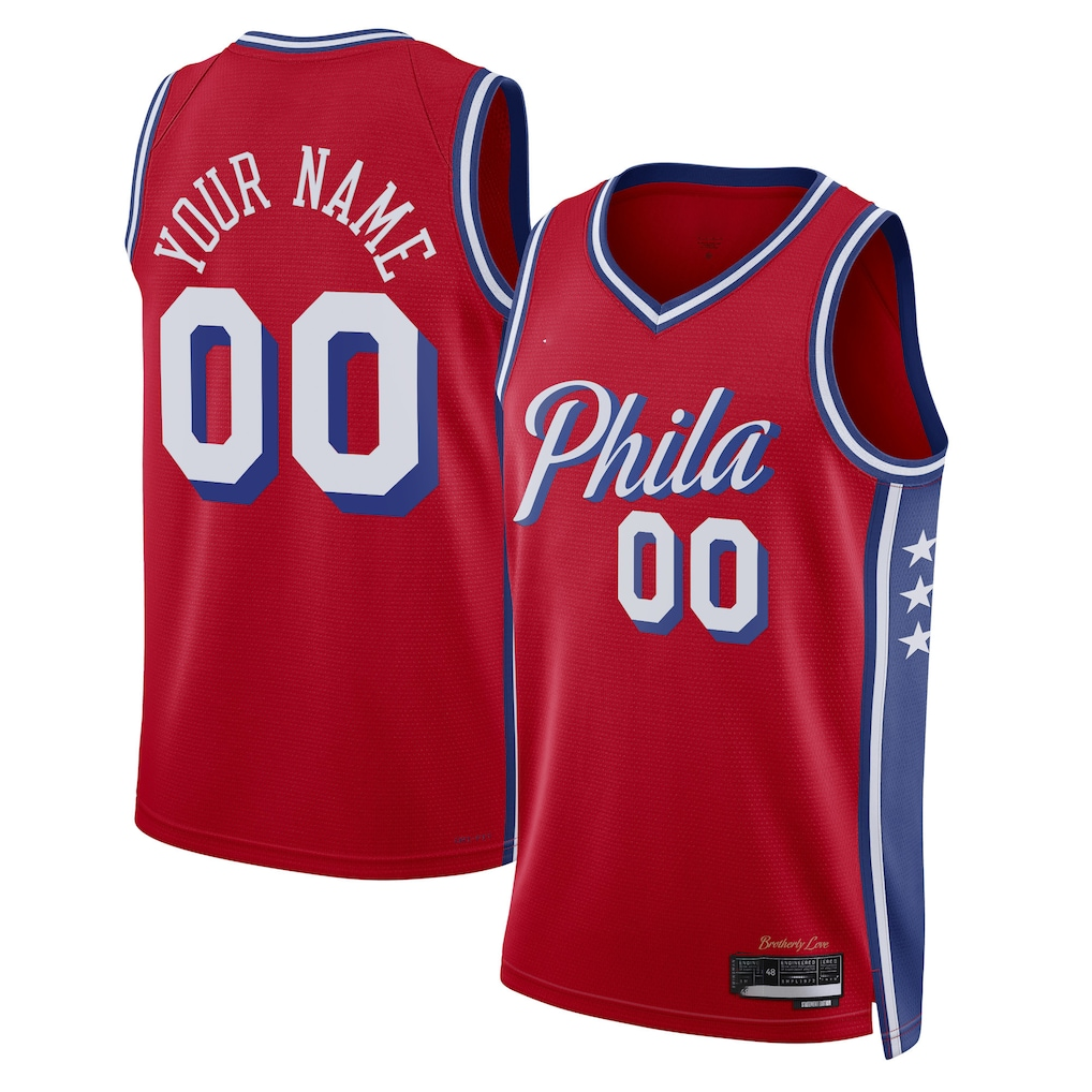 Choea Custom P.76ers Red 202223 Swingman Jerseys - Statement Edition