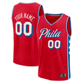 Choea Custom P.76ers Red Fast Break Jerseys - Icon Edition