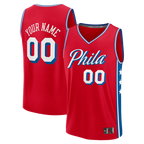 Choea Custom P.76ers Red Fast Break Jerseys - Icon Edition