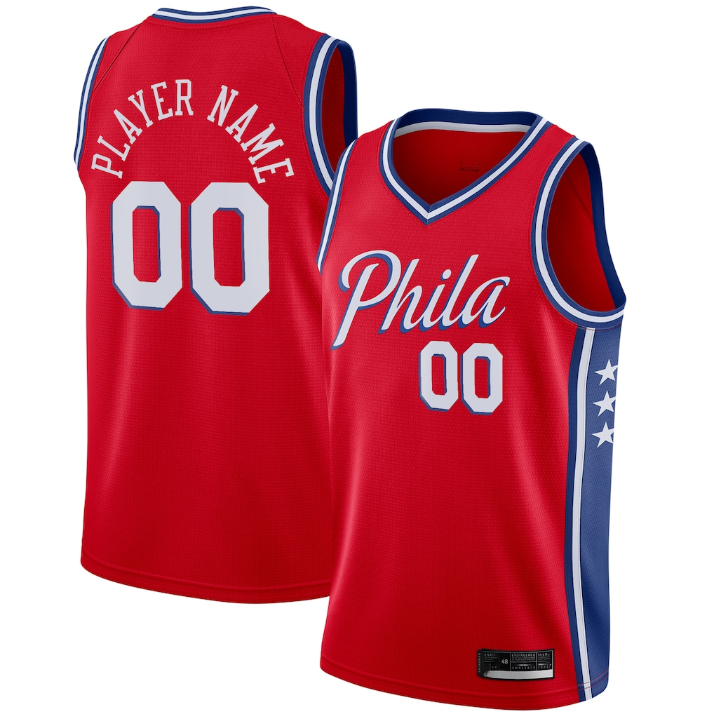 Choea Custom P.76ers Red Swingman Jerseys - Statement Edition