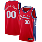 Choea Custom P.76ers Red Swingman Jerseys - Statement Edition