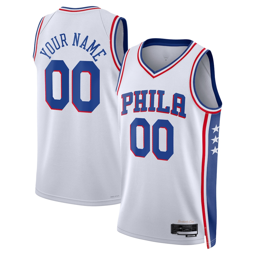 Choea Custom P.76ers White 2022-23 Swingman Jerseys - Association Edition