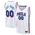 Choea Custom P.76ers White Fast Break Jerseys - Association Edition