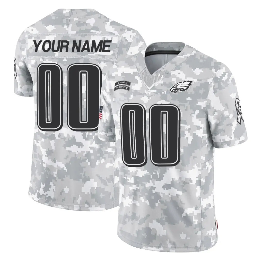 Choea Custom P.Eagles Arctic Camo Salute to Service Limited Game Any Name & Numbers Stitched Jerseys