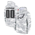 Choea Custom P.Eagles Arctic Camo Salute to Service Pullover Hoodies Limited Game Any Name & Numbers Stitched Jerseys
