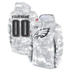 Choea Custom P.Eagles Arctic Camo Salute to Service Pullover Hoodies Limited Game Any Name & Numbers Stitched Jerseys