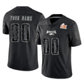 Choea Custom P.Eagles Black Fashion Super Bowl LIX Home Game Any Name & Numbers Stitched Jerseys