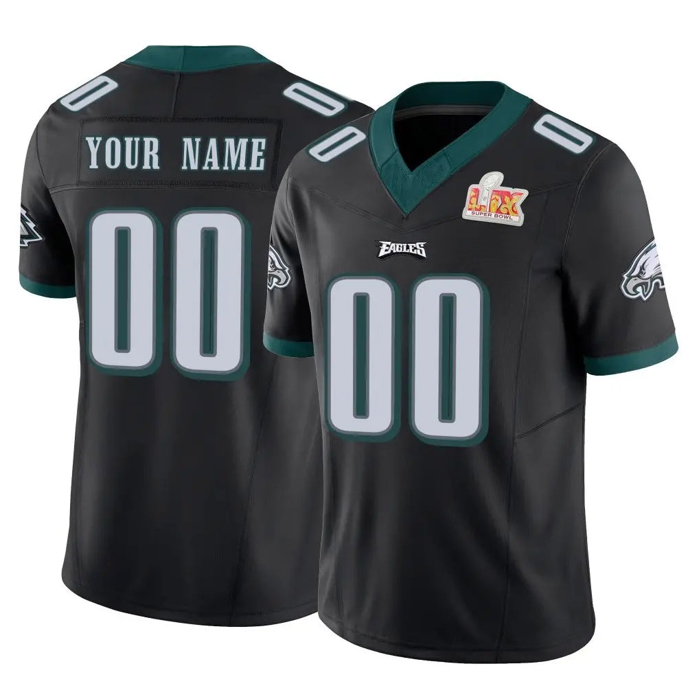 Choea Custom P.Eagles Black Limited Vapor F.U.S.E. Super Bowl LIX Home Game Any Name & Numbers Stitched Jerseys