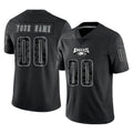 Choea Custom P.Eagles Black Reflective Limited Home Game Any Name & Numbers Stitched Jerseys