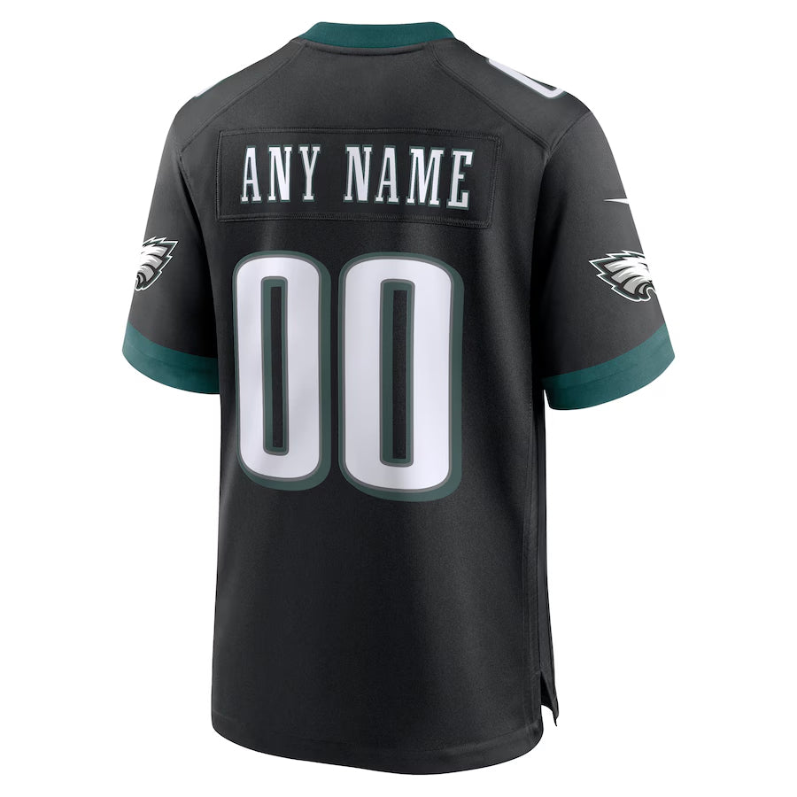 Choea Custom P.Eagles Black Stitched Alternate Game Stitched Jerseys