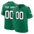 Choea Custom P.Eagles Green Kelly Alternate Home Game Any Name & Numbers Stitched Jerseys