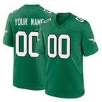 Choea Custom P.Eagles Green Kelly Alternate Home Game Any Name & Numbers Stitched Jerseys