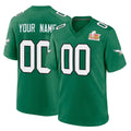 Choea Custom P.Eagles Green Kelly Alternate Super Bowl LIX Home Game Any Name & Numbers Stitched Jerseys