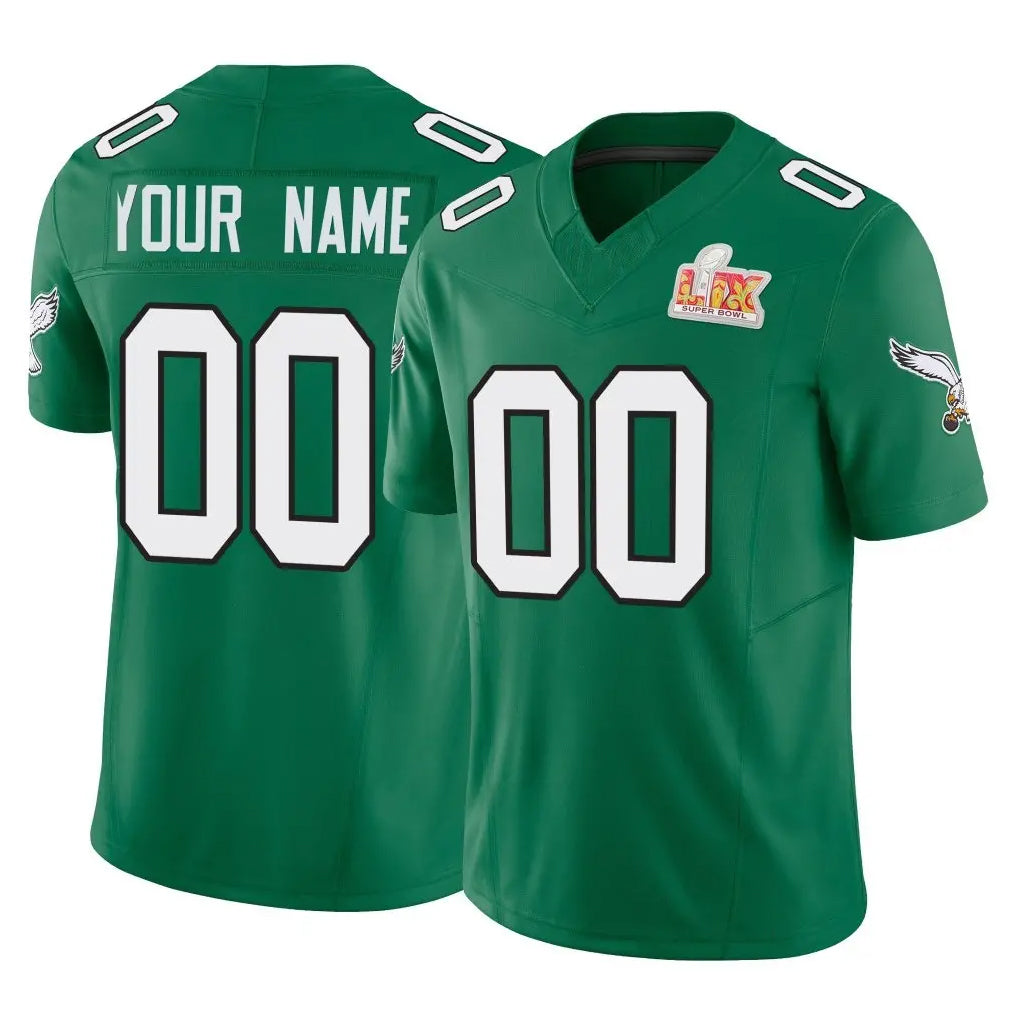 Choea Custom P.Eagles Green Kelly Alternate Vapor F.U.S.E. Super Bowl LIX Home Game Any Name & Numbers Stitched Jerseys