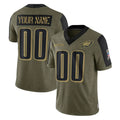 Choea Custom P.Eagles Olive Salute To Service Limited Game Any Name & Numbers Stitched Jerseys