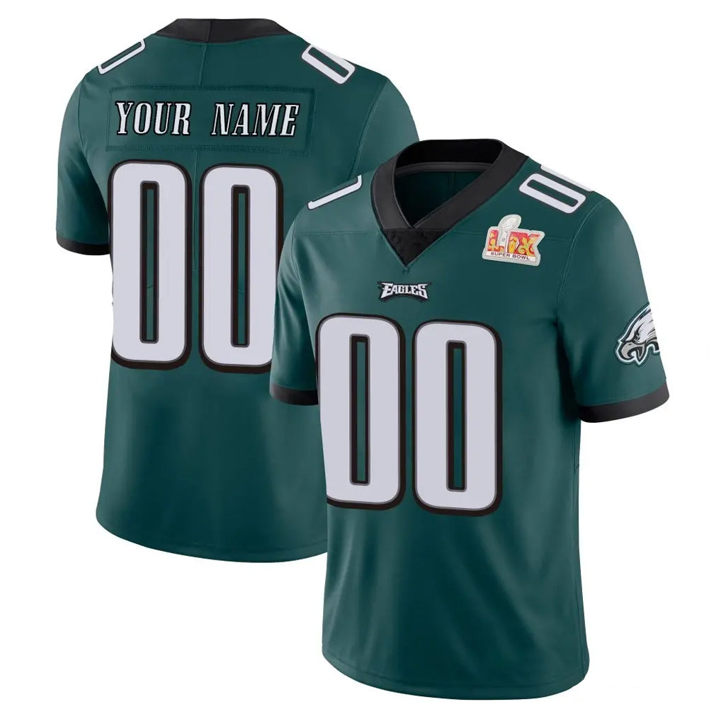 Choea Custom P.Eagles Team Color Green Vapor Untouchable Super Bowl LIX Home Game Any Name & Numbers Stitched Jerseys