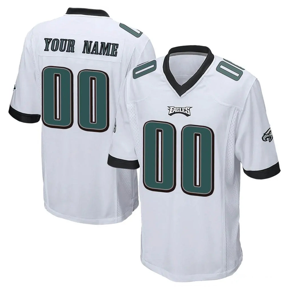 Choea Custom P.Eagles White Home Game Any Name & Numbers Stitched Jerseys