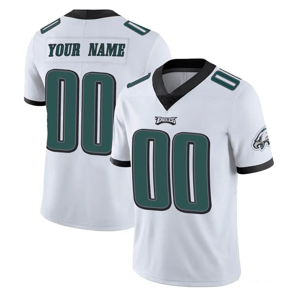 Choea Custom P.Eagles White Limited Vapor Untouchable Home Game Any Name & Numbers Stitched Jerseys