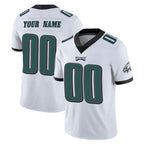 Choea Custom P.Eagles White Limited Vapor Untouchable Home Game Any Name & Numbers Stitched Jerseys