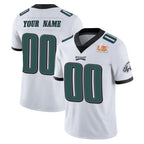 Choea Custom P.Eagles White Limited Vapor Untouchable Super Bowl LIX Home Game Any Name & Numbers Stitched Jerseys