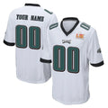 Choea Custom P.Eagles White Super Bowl LIX Home Game Any Name & Numbers Stitched Jerseys