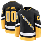 Choea Custom P.Penguins Black Alternate Premium Jerseys