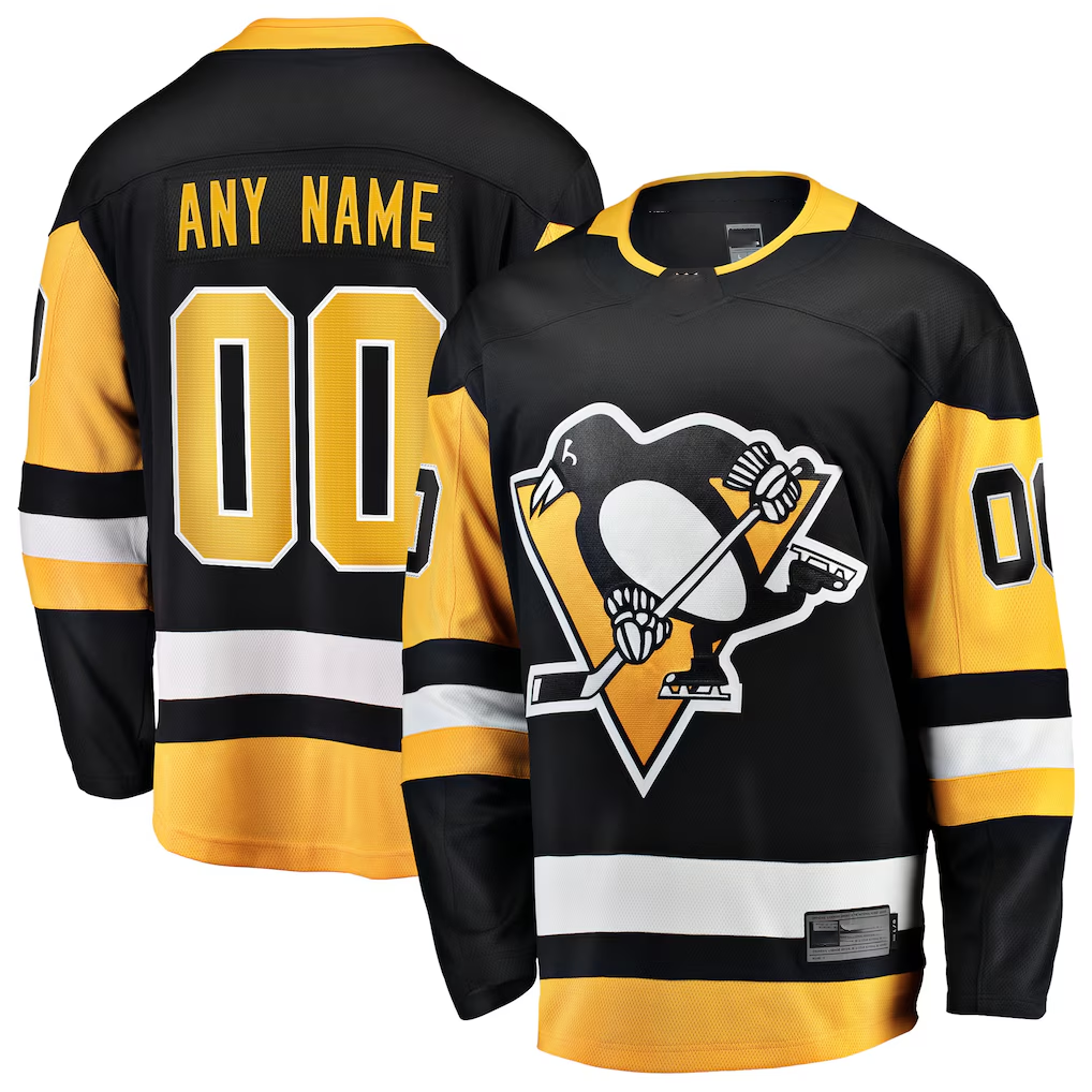 Choea Custom P.Penguins Black Home Breakaway Jerseys