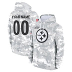 Choea Custom P.Steelers Arctic Camo Limited Salute to Service Pullover Hoodies Game Any Name & Numbers Stitched Jerseys