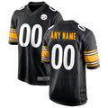 Choea Custom P.Steelers Black Home Game Stitched Jerseys