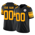 Choea Custom P.Steelers Black Limited 2nd Alternate Vapor F.U.S.E. Home Game Any Name & Numbers Stitched Jerseys