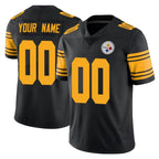 Choea Custom P.Steelers Black Limited Color Rush Home Game Any Name & Numbers Stitched Jerseys