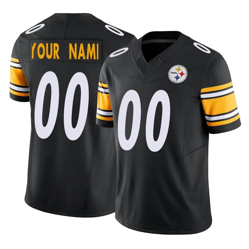 Choea Custom P.Steelers Black Limited Vapor F.U.S.E. Home Game Any Name & Numbers Stitched Jerseys