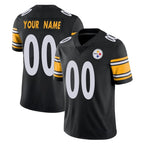 Choea Custom P.Steelers Black Limited Vapor Untouchable Home Game Any Name & Numbers Stitched Jerseys
