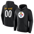 Choea Custom P.Steelers Blck LOGO Pullover Hoodies Limited Any Name & Numbers Stitched Jerseys