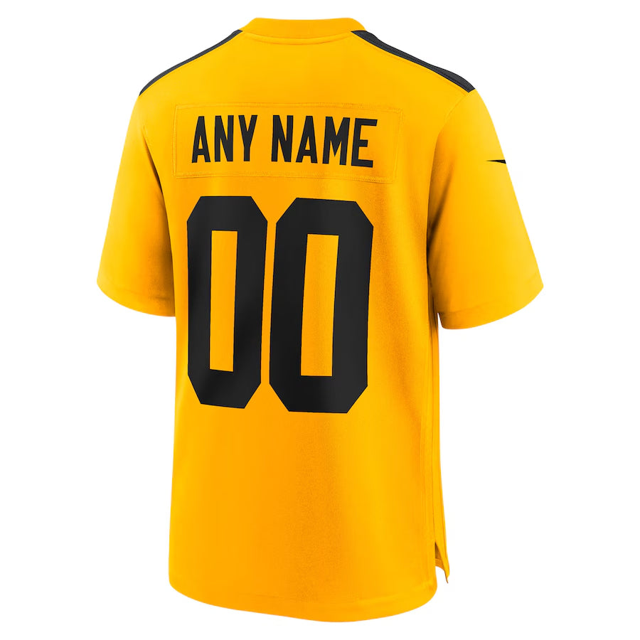Choea Custom P.Steelers Gold Alternate Game Stitched Jerseys