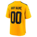 Choea Custom P.Steelers Gold Alternate Game Stitched Jerseys