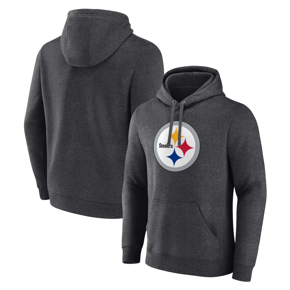 Choea Custom P.Steelers Gray Pullover Hoodies Limited Any Name & Numbers  Stitched Jerseys