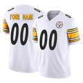 Choea Custom P.Steelers White Limited Vapor F.U.S.E. Home Game Any Name & Numbers Stitched Jerseys