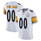 Choea Custom P.Steelers White Limited Vapor Untouchable Home Game Any Name & Numbers Stitched Jerseys