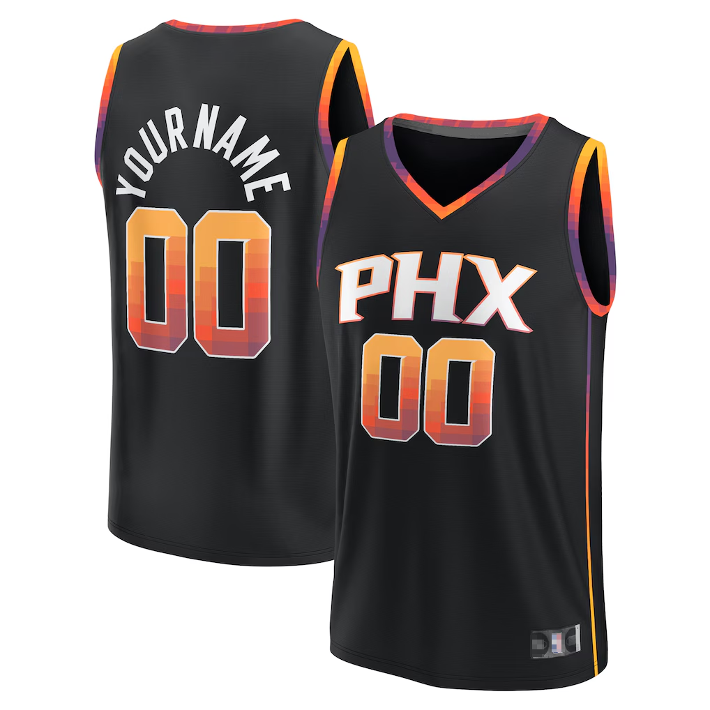 Choea Custom P.Sunss Fanatics Black Fast Break Replica Jerseys - Statement Edition