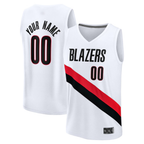 Choea Custom PT.Blazers Fanatics White Fast Break Replica Jerseys - Association Edition